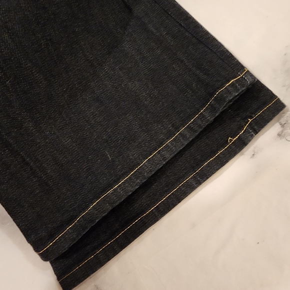 Vintage COH Ingrid Stretch Low Waist Flare Jean Stay Gold Dark Wash Denim Sz 28 - Picture 8 of 16